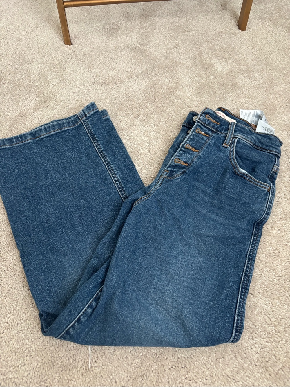 Levi’s cropped wide leg jeans